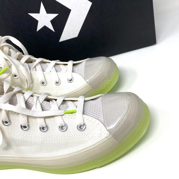 Converse Ctas CK HI Egret Pale High Top Beige Green Mens Canvas Sneakers A00416C - Picture 4 of 10